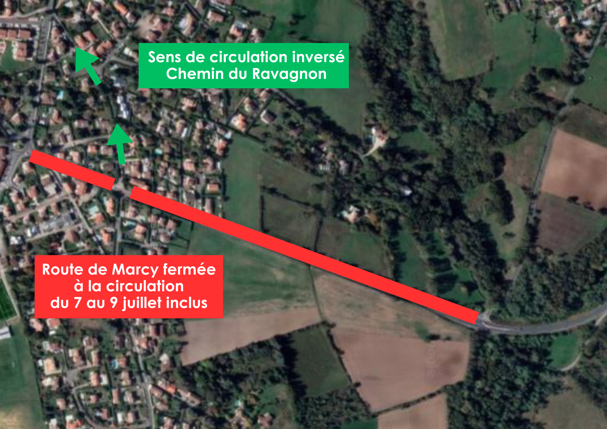 travaux route de Marcy